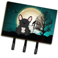 "Caroline's Treasures Halloween Scary French Bulldog Black Leash or Key Holder BB2204TH68, Triple"