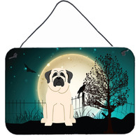 "Caroline's Treasures Halloween Scary Mastiff White Wall or Door Hanging Prints BB2207DS812, 8"" x 12"", Multicolor"