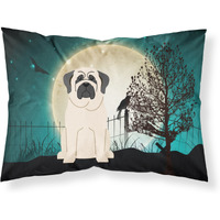 Caroline's Treasures Halloween Scary Mastiff White Fabric Standard Pillowcase BB2207PILLOWCASE
