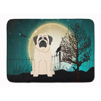 "Caroline's Treasures Halloween Scary Mastiff White Floor Mat, 19"" x 27"", Multicolor"
