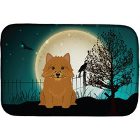 "Caroline's Treasures Halloween Scary Norwich Terrier Dish Drying Mat, 14"" x 21"""