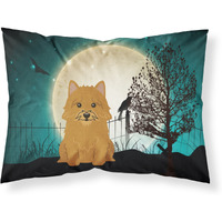 "Caroline's Treasures Halloween Scary Norwich Terrier Fabric Standard Pillowcase BB2210PILLOWCASE, Multicolor"