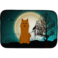 "Caroline's Treasures Halloween Scary Karelian Bear Dish Drying Mat, 14"" x 21"""