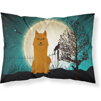 "Caroline's Treasures Halloween Scary Karelian Bear Dog Fabric Standard Pillowcase BB2212PILLOWCASE, Multicolor"