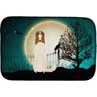 "Caroline's Treasures Halloween Scary Borzoi Dish Drying Mat, 14"" x 21"""