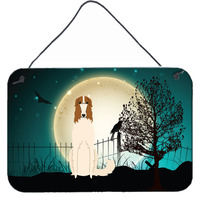"Caroline's Treasures Halloween Scary Borzoi Wall or Door Hanging Prints BB2213DS812, 8"" x 12"""