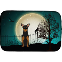 "Caroline's Treasures Halloween Scary Manchester Terrier Dish Drying Mat, 14"" x 21"""