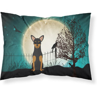 "Caroline's Treasures Halloween Scary Manchester Terrier Fabric Standard Pillowcase BB2218PILLOWCASE, Multicolor"