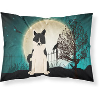 "Caroline's Treasures Halloween Scary Russo-European Laika Spitz Fabric Standard Pillowcase BB2219PILLOWCASE, Multicolor"