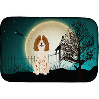 "Caroline's Treasures Halloween Scary Russian Spaniel Dish Drying Mat, 14"" x 21"""