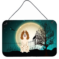 "Caroline's Treasures Halloween Scary Russian Spaniel Wall or Door Hanging Prints BB2221DS812, 8"" x 12"""