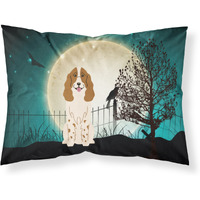 "Caroline's Treasures Halloween Scary Russian Spaniel Fabric Standard Pillowcase BB2221PILLOWCASE, Multicolor"