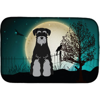 "Caroline's Treasures Halloween Scary Standard Schnauzer Dish Drying Mat, 14"" x 21"""