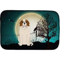 "Caroline's Treasures Halloween Scary Saint Bernard Dish Drying Mat, 14"" x 21"""