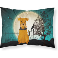 "Caroline's Treasures Halloween Scary Airedale Fabric Standard Pillowcase BB2231PILLOWCASE, Multicolor"