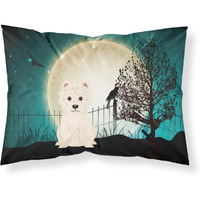 "Caroline's Treasures Halloween Scary Westie Fabric Standard Pillowcase BB2232PILLOWCASE, Multicolor"