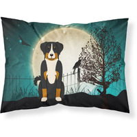 "Caroline's Treasures Halloween Scary Appenzeller Sennenhund Fabric Standard Pillowcase BB2233PILLOWCASE, Multicolor"