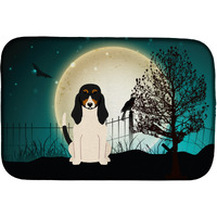 "Caroline's Treasures Halloween Scary Swiss Hound Dish Drying Mat, 14 x 21"