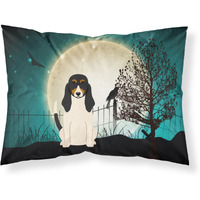 "Caroline's Treasures Halloween Scary Swiss Hound Fabric Standard Pillowcase BB2234PILLOWCASE, Multicolor"