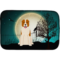 "Caroline's Treasures Halloween Scary Central Asian Shepherd Dish Drying Mat, 14"" x 21"""