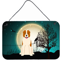 "Caroline's Treasures Halloween Scary Central Asian Shepherd Dog Wall or Door Hanging Prints BB2239DS812, 8"" x 12"""