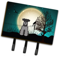 "Caroline's Treasures Halloween Scary Miniature Schanuzer Black Silver Leash or Key Holder BB2242TH68, Triple, Multicolor"