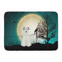 "Caroline's Treasures Halloween Miniature Schanuzer White Floor Mat, 19"" x 27"", Multicolor"