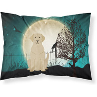 Caroline's Treasures Halloween Scary Yellow Labrador Fabric Standard Pillowcase BB2245PILLOWCASE