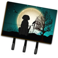 "Caroline's Treasures Halloween Scary Black Labrador Leash or Key Holder BB2247TH68, Triple, Multicolor"