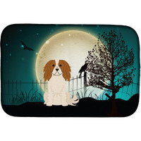 "Caroline's Treasures Halloween Scary Cavalier Spaniel Dish Drying Mat, 14"" x 21"""