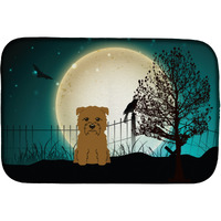 "Caroline's Treasures Halloween Scary Glen Of Imal Tan Dish Drying Mat, 14"" x 21"""