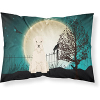 "Caroline's Treasures Halloween Scary Soft Coated Wheaten Terrier Fabric Standard Pillowcase BB2251PILLOWCASE, Multicolor"