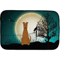 "Caroline's Treasures Halloween Scary Irish Terrier Dish Drying Mat, 14"" x 21"""