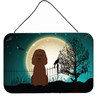 "Caroline's Treasures Halloween Scary Irish Water Spaniel Wall or Door Hanging Prints BB2253DS812, 8"" x 12"", Multicolor"