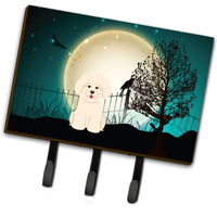 "Caroline's Treasures Halloween Scary Bichon Frise Leash or Key Holder BB2265TH68, Triple, Multicolor"