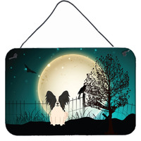 "Caroline's Treasures Halloween Scary Papillon Black White Wall or Door Hanging Prints BB2266DS812, 8"" x 12"""