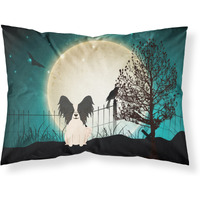 "Caroline's Treasures Halloween Scary Papillon Black White Fabric Standard Pillowcase BB2266PILLOWCASE, Multicolor"