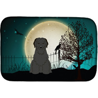 "Caroline's Treasures Halloween Scary Briard Black Dish Drying Mat, 14"" x 21"""