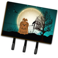 "Caroline's Treasures Halloween Scary Shih Tzu Chocolate Leash or Key Holder BB2276TH68, Triple, Multicolor"