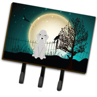 "Caroline's Treasures Halloween Scary Bedlington Terrier Blue Leash or Key Holder BB2280TH68, Triple, Multicolor"