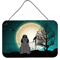 "Caroline's Treasures Halloween Scary Cocker Spaniel Black Wall or Door Hanging Prints BB2282DS812, 8"" x 12"", Multicolor"