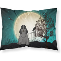 "Caroline's Treasures Halloween Scary Cocker Spaniel Black Fabric Standard Pillowcase BB2282PILLOWCASE, Multicolor"