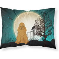 Caroline's Treasures Halloween Scary Cocker Spaniel Red Fabric Standard Pillowcase BB2285PILLOWCASE