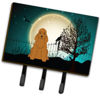"Caroline's Treasures Halloween Scary Cocker Spaniel Red Leash or Key Holder BB2285TH68, Triple, Multicolor"