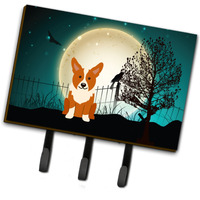 "Caroline's Treasures Halloween Scary Corgi Leash or Key Holder BB2290TH68, Triple"