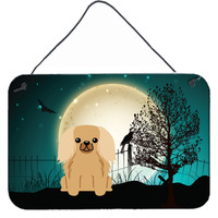 "Caroline's Treasures Halloween Scary Pekingnese Fawn Sable Wall or Door Hanging Prints BB2294DS812, 8"" x 12"""
