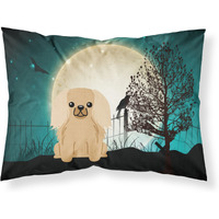 "Caroline's Treasures Halloween Scary Pekingnese Fawn Sable Fabric Standard Pillowcase BB2294PILLOWCASE, Multicolor"