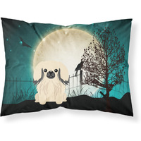 "Caroline's Treasures Halloween Scary Pekingnese Cream Fabric Standard Pillowcase BB2296PILLOWCASE, Multicolor"