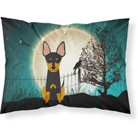 Caroline's Treasures Halloween Scary English Toy Terrier Fabric Standard Pillowcase BB2299PILLOWCASE