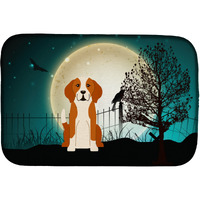 "Caroline's Treasures Halloween Scary English Foxhound Dish Drying Mat, 14"" x 21"""
